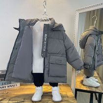 Boys down clothes 2023 new Korean version Childrens down jacket Fried Street Foreign Air Detachable Hat Fashion Outwear