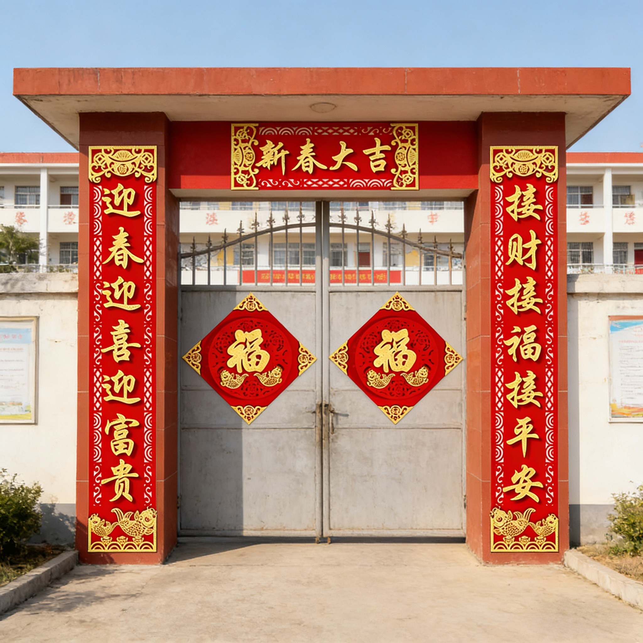 3米大尺寸对联小区别墅厂房大门2026马年新款对联过年装饰福字贴,淘宝优惠券,粉丝福利购,淘宝优惠卷