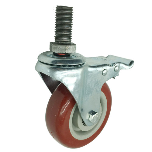 加长M20丝杆滑轮万向轮带刹车蜜雪冰城冰箱冷柜操作台专用脚轮子 - 图3