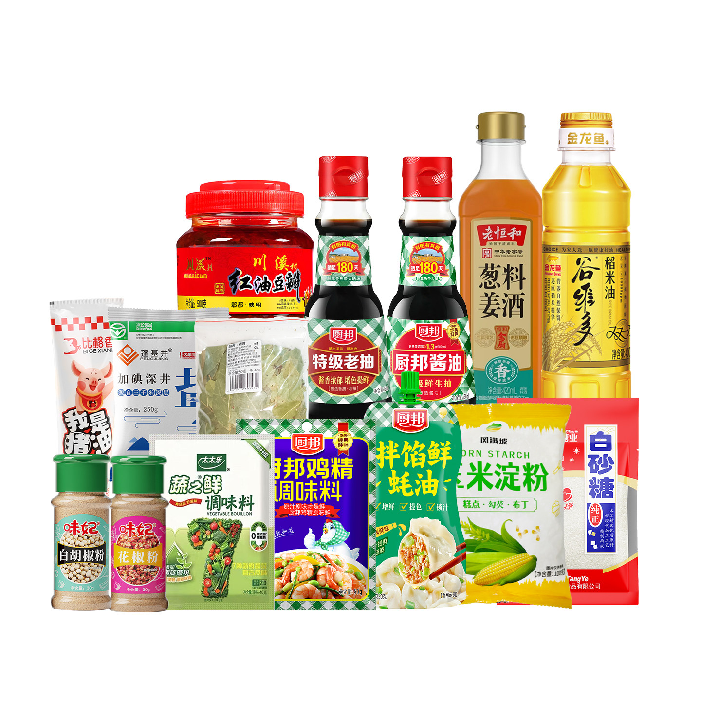 厨邦小瓶调料套装调味酱料酱油老抽蚝油陈醋组合家用套装宿舍调料,淘宝优惠券,粉丝福利购,淘宝优惠卷