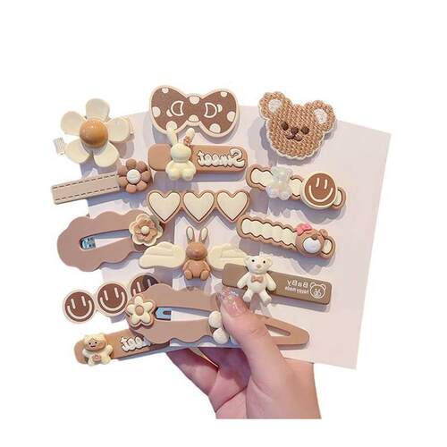 Cute Childrens Hairpin Milk Curry Color Side Clip Bangs Hai - 图3