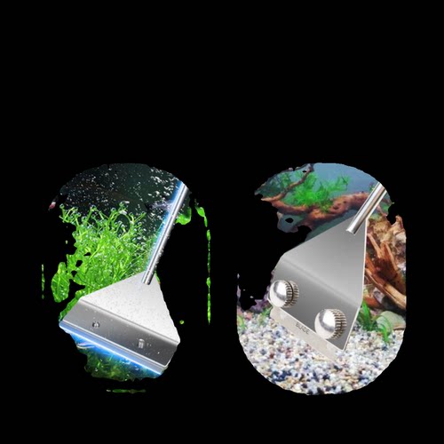 刮藻刀鱼缸除藻刀小型水草缸无死角刷子清理清洁长柄清洗神器工具 - 图3