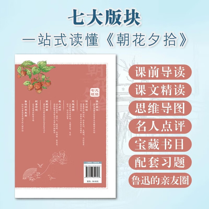 鲁迅名著经典朝花夕拾精讲一本书读懂表达思想思维导图批注式解析七年级课外阅读经典名著文学语文阅读课美文赏析初中书目导读考点 - 图1