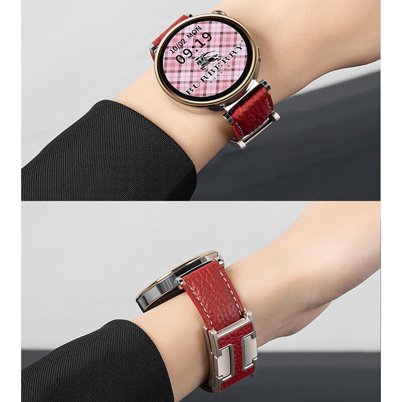 适用华为gt6手表gt5表带watchgt4女款watch4pro新款智能5腕表gt3女士2真皮高级感荣耀男款磁吸扣41 - 图3