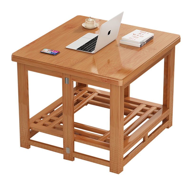 烤火桌子家用折叠烤火架冬季取暖桌小户型餐桌实木正方形炕桌楠竹 - 图3