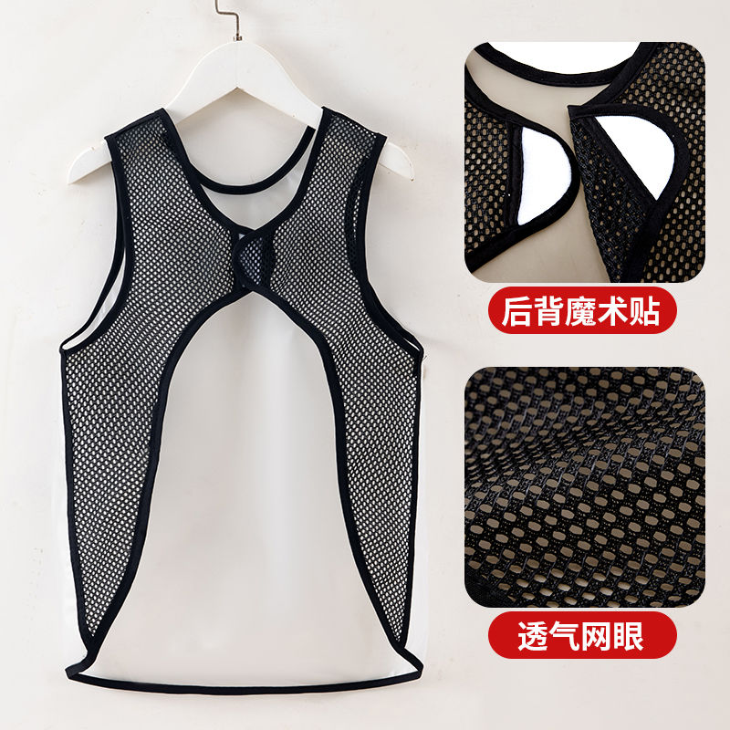 Children's waterproof apron, anti-dirty smock, summer sleeveless reverse dressing, baby food supplement, meal pocket, painting clothes, eating bib