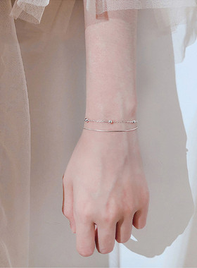 蛇骨链双层手链简约冷淡风