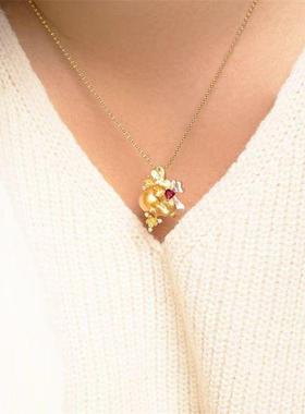 兔兔精灵吊坠项链胸针精美时尚百搭气质个性高级感小众设计吊坠