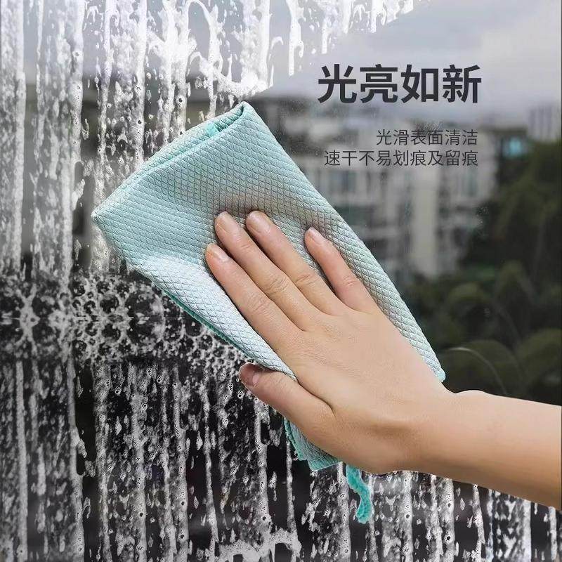 鱼鳞抹布擦玻璃加厚加大无水印吸水不留痕家用厨房专用洗碗布水渍,淘宝优惠券,粉丝福利购,淘宝优惠卷