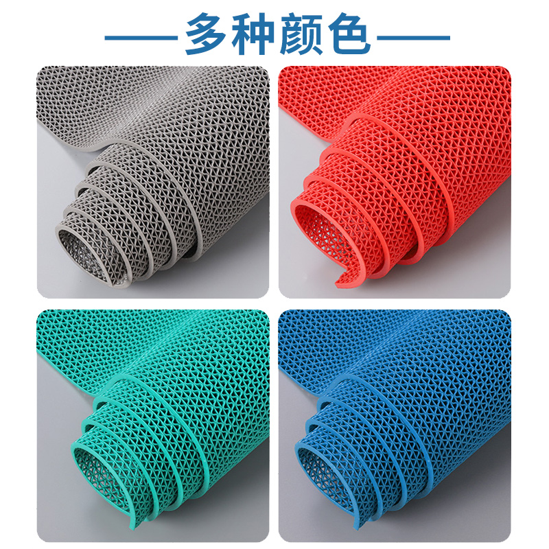 防滑地垫厨房厕所防滑垫浴室户外商用塑料pvc镂空防水垫地毯门垫 - 图2