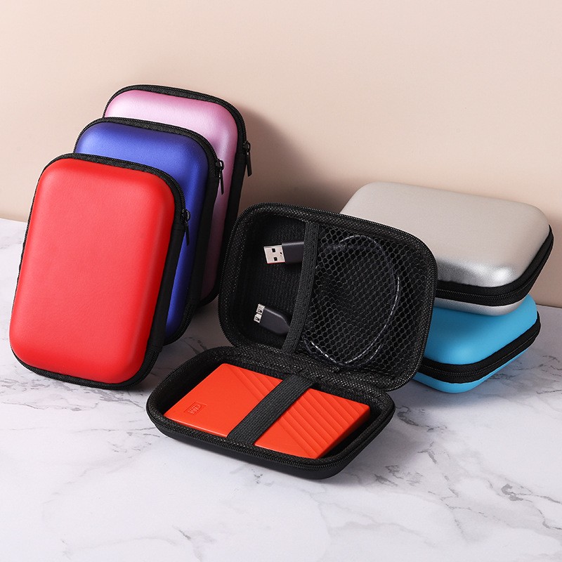 2.5-inch hard drive bag, mobile power supply bag, colorful rectangular EVA charger storage bag, digital packaging box