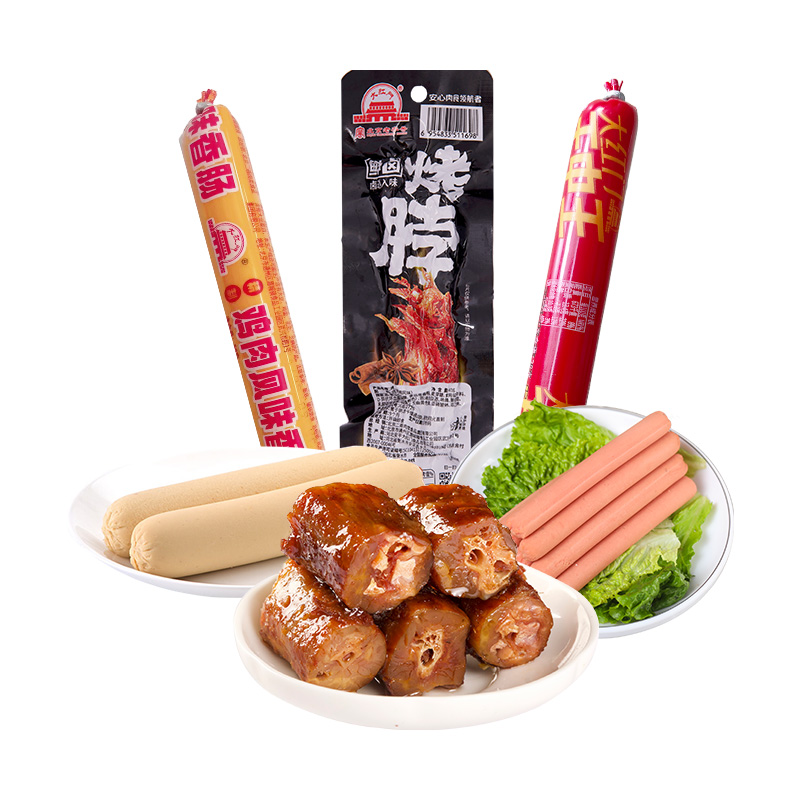 【3元3件】烤脖黑鸭味40g*1包鸡肉肠50g*1根王中王30g*1根 - 图3