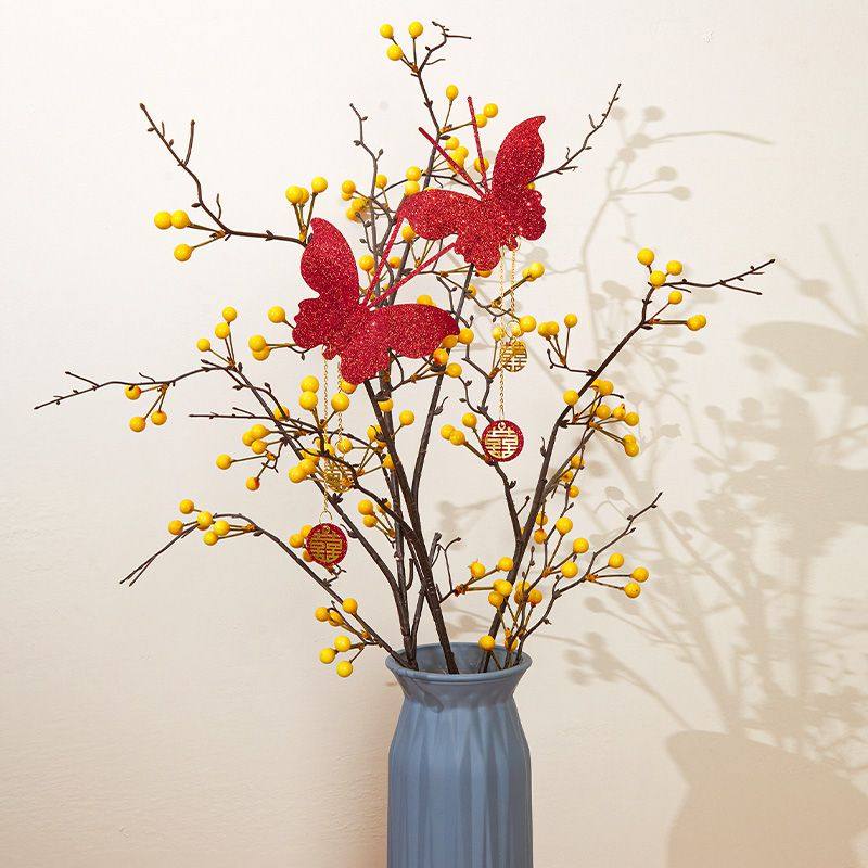 结婚立体仿真红蝴蝶婚房装饰卧室客厅背景墙面布置婚礼婚庆贴开关,淘宝优惠券,粉丝福利购,淘宝优惠卷