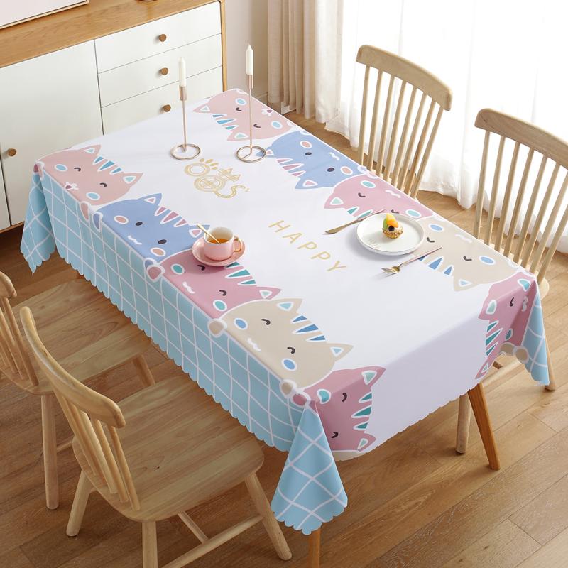 茶几台布餐桌布防水防油免洗pvc垫子桌面垫书桌垫ins少女餐桌垫布