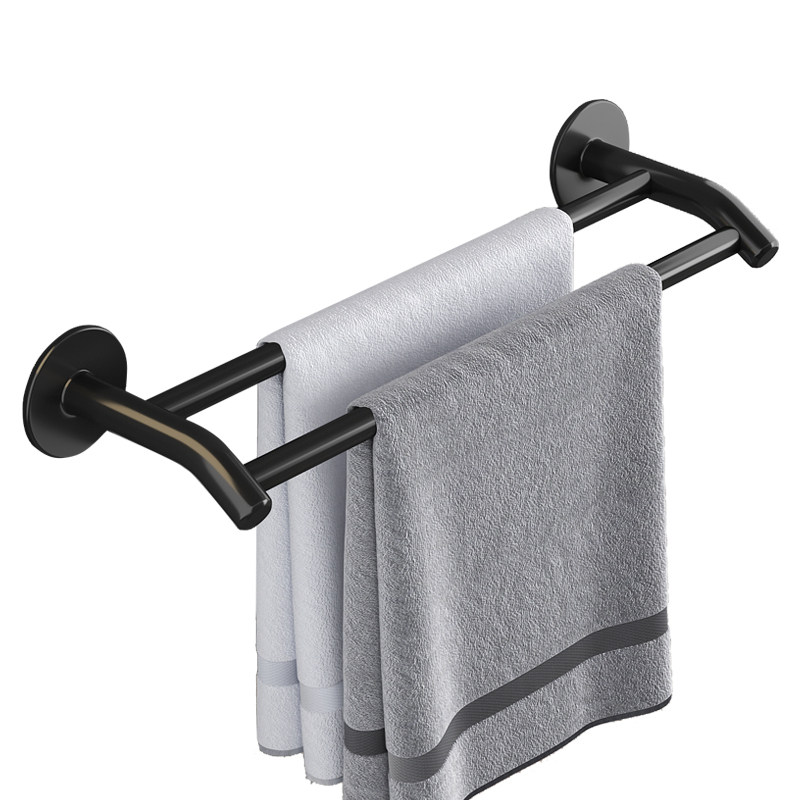 太空铝毛巾架卫生间浴巾架厕所免打孔浴室浴巾毛巾挂杆壁挂置物架,淘宝优惠券,粉丝福利购,淘宝优惠卷