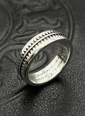 ODEKODEK复古金色高桥盾图腾锯齿戒指间金男女UNDERCOVER高桥吾郎