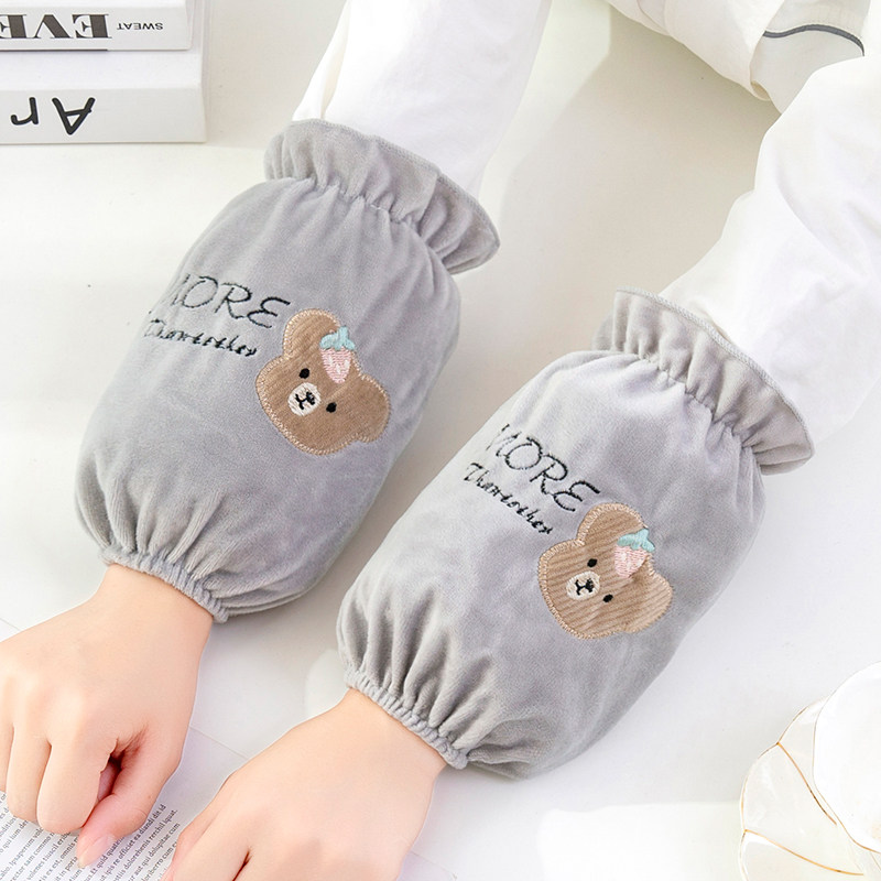 秋冬可爱成人男女办公短款绒布护袖套学生小孩作业防污清洁套袖头,淘宝优惠券,粉丝福利购,淘宝优惠卷