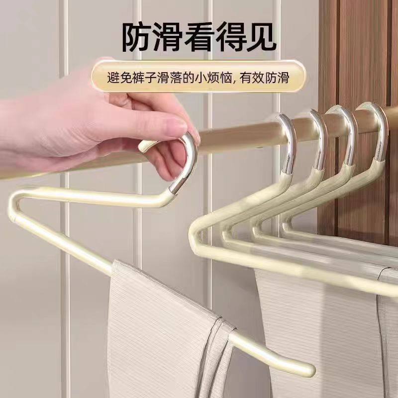 亿鸣裤架鹅型衣架2字裤夹家用防滑加粗不锈钢Z字衣柜收纳神器折叠 - 图2