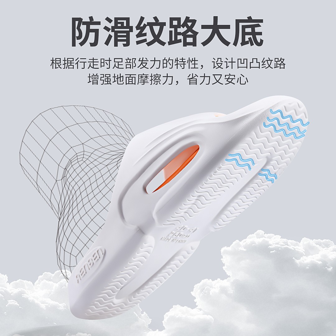 买一送一！可拆卸.厚底运动拖鞋+居家拖鞋