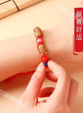 2025红绳手绳手工编织饰品平安扣