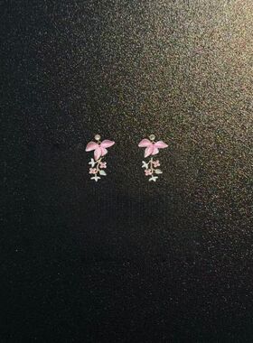 Vintage古着|月上伊藤园Floris Purpureus Auricalci花朵耳钉