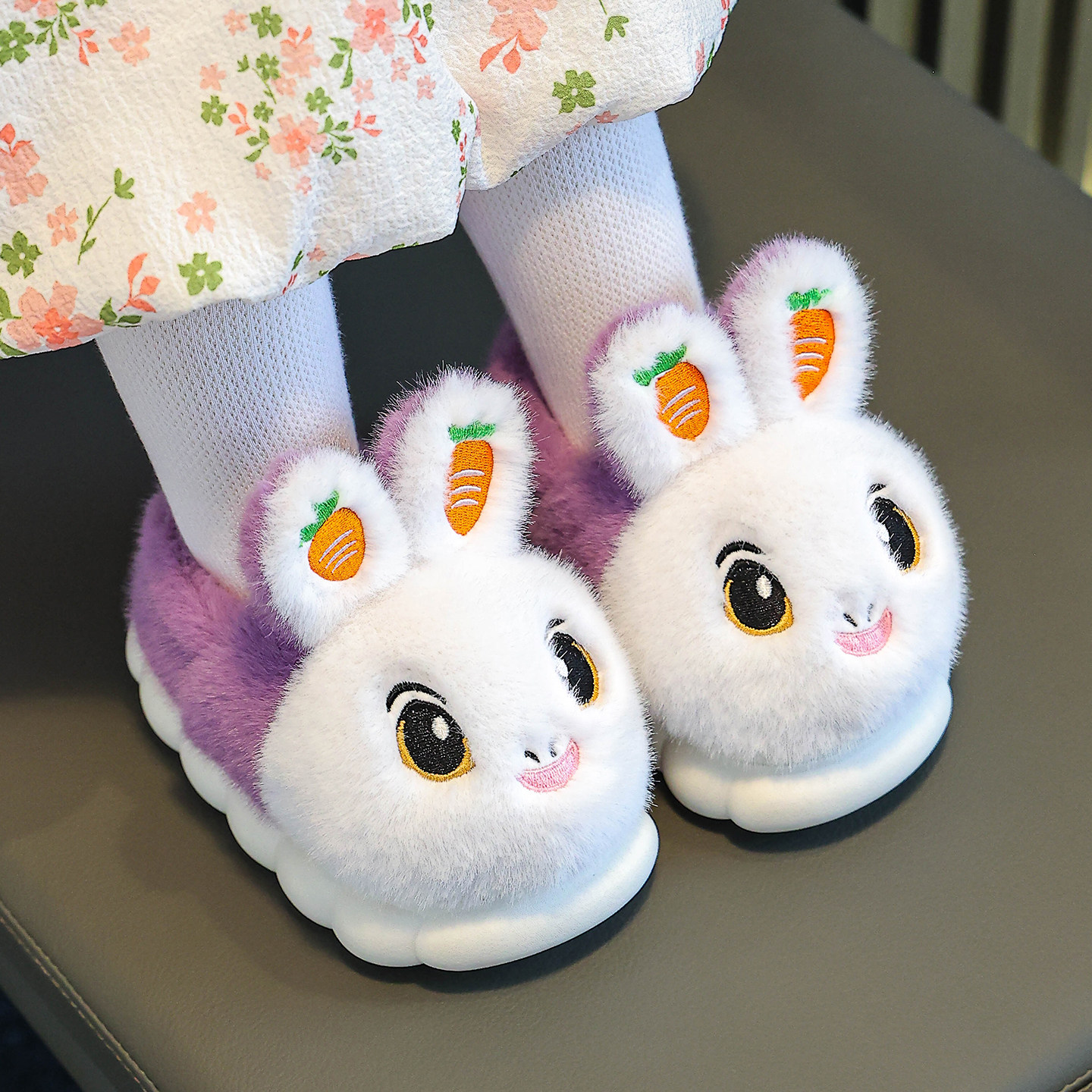 女童棉拖鞋秋冬季室内居家可爱卡通保暖防滑加厚亲子儿童包跟棉鞋,淘宝优惠券,粉丝福利购,淘宝优惠卷