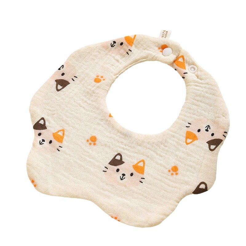 纯棉口水巾防吐奶围嘴婴儿a透气龄宝宝新生儿童全棉纱布防水花瓣,淘宝优惠券,粉丝福利购,淘宝优惠卷