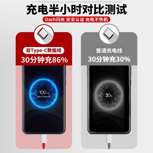 适用一加手机100W数据线Ace2正品超级闪充9R1+11/10原装充电线器7pro双typecwarp七ace八九oneplus快充65W - 图0