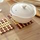Household bamboo insulation mat large set, casserole mat, anti-scalding dining table mat, placemat, bowl mat, plate mat, high temperature resistance