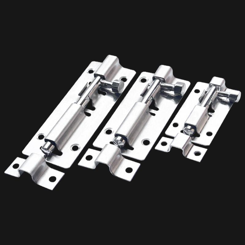 不锈钢插销防盗门栓明装挂锁门搭扣门闩木门扣锁工程小号门销老式 - 图0