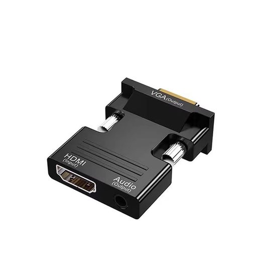 牧佳人hdmi转vga转换器转接头即插即用高清带音频转换电脑电视口