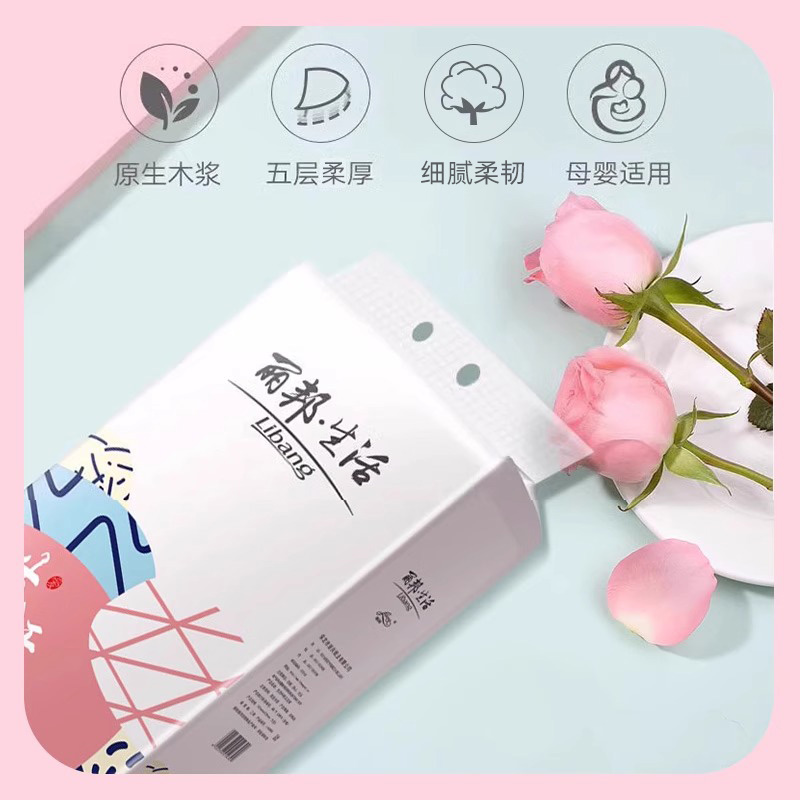 丽邦卷纸14卷800g家用实惠装纸巾厕纸厕所手纸无芯卷筒纸卫生纸