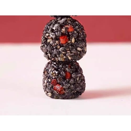 黑芝麻丸桑葚红枣枸杞黑芝麻丸球糕点整箱独立包装零食优质旗舰店 - 图2