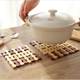 Household bamboo insulation mat large set, casserole mat, anti-scalding dining table mat, placemat, bowl mat, plate mat, high temperature resistance