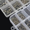 Glasses, watches, laptop accessories, screws set, mechanical screws in box, repair small screws
