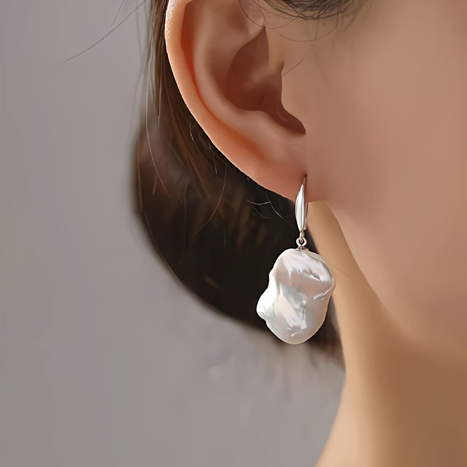 诸暨淡水巴洛克珍珠耳钩女异形不规则气质耳坠时尚高级感节日礼物,淘宝优惠券,粉丝福利购,淘宝优惠卷