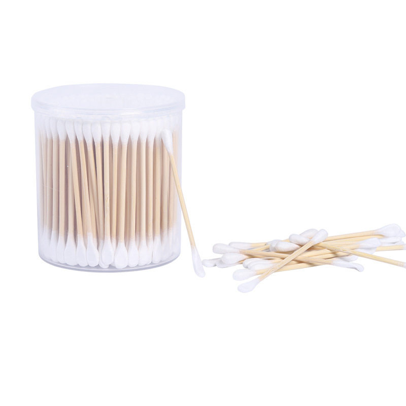205支盒装一次性棉棒棉签双头圆彩妆美容院200-205支清洁卫生棉