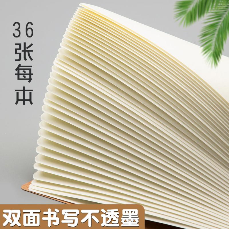 16K牛皮纸笔记本简约初高中专用复古B5 A5大学考研手账本加厚横线练习簿日记A4实用小学生空白日记本子软面抄-图1