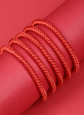 6号线编织藏式金刚结红绳手链本命年手绳可调民族风情侣礼物