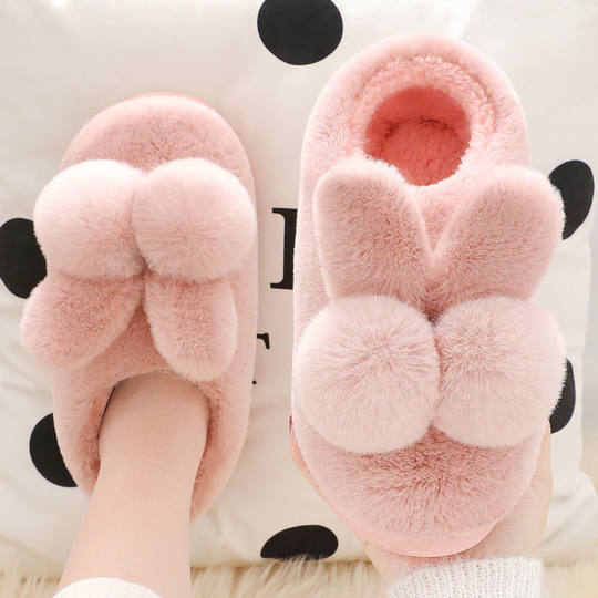 Cotton slippers for women winter 2024 new indoor home couple home warm confinement non-slip wool slippers winter