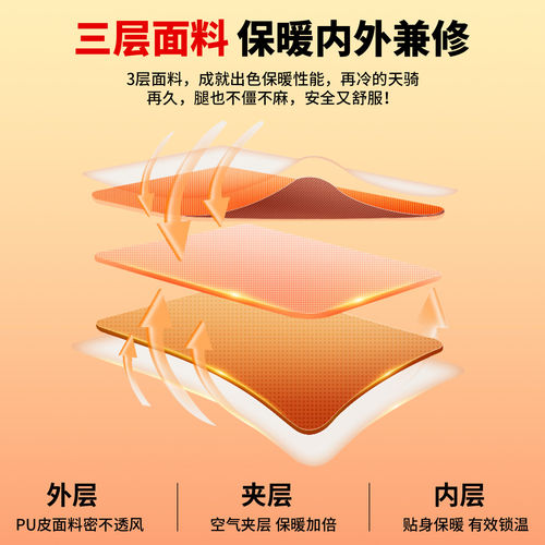 电动车护膝保暖男士骑车防风加厚大号电动车防冻护膝冬季防寒护腿 - 图0