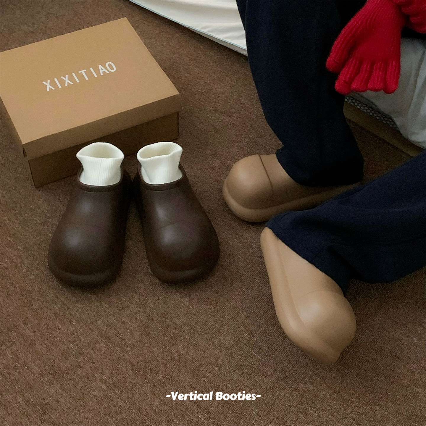 细细条懒人防水简约风女士包跟棉拖鞋一脚蹬保暖纯色室外棉鞋冬季,淘宝优惠券,粉丝福利购,淘宝优惠卷