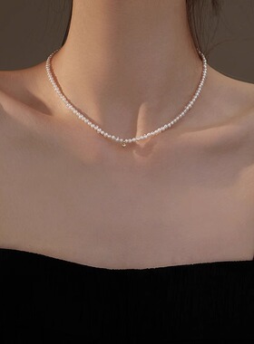 小米珠珍珠项链女气质轻奢