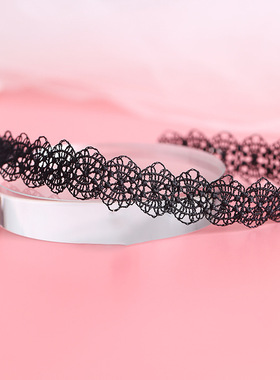 无注册商标黑色蕾丝项圈锁骨链