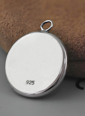 挂圈圆形高品质银吊坠底座