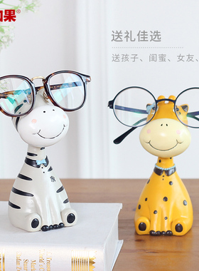 创意眼镜搁架摆件桌面展示架鹿