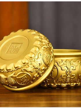 黄铜实心客厅摆件开业礼品存钱罐