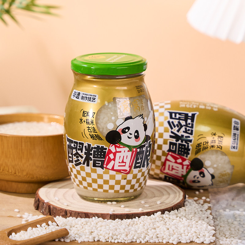 窝窝酒酿醪糟429g瓶装米酒米酿农家自酿甜酒四川月子糯米传统发酵