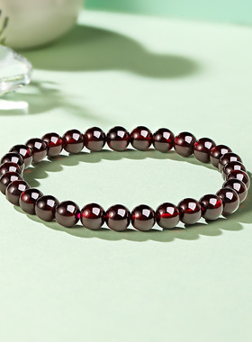 六桂福珠宝水晶石榴石手串