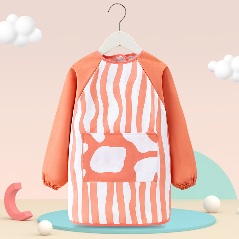 Children's Western Style Waterproof and Anti-Dirty Painting Clothes